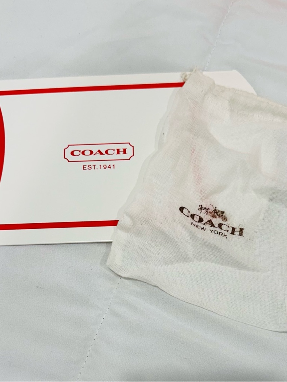 🖤✨🆕 COACH BLACK LEATHER PHOTO FRAME KEYCHAIN AUTH RARE VINTAGE W DUSTBAG/BOX - Picture 6 of 6